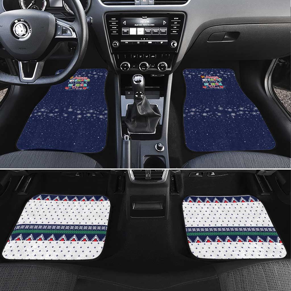 Nurse Life Jesus Christmas Car Mats Xmas Holiday Patterns - Wonder Print Shop