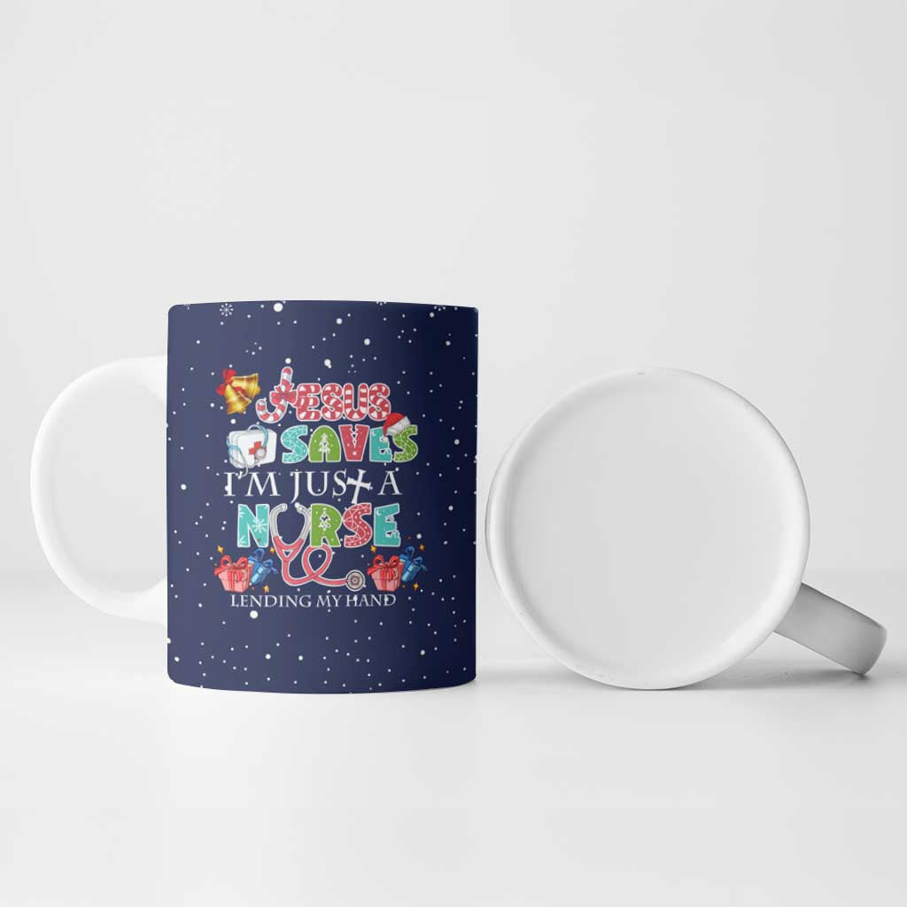 Nurse Life Jesus Christmas Ceramic Mug Xmas Holiday Patterns - Wonder Print Shop