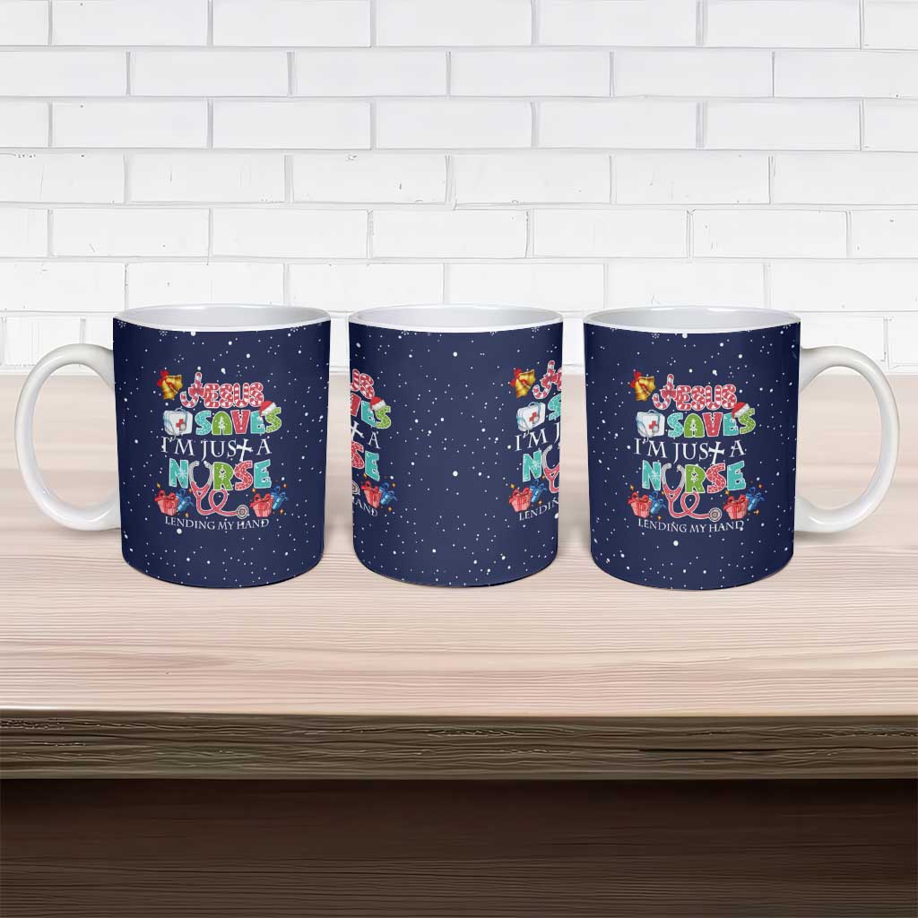 Nurse Life Jesus Christmas Ceramic Mug Xmas Holiday Patterns - Wonder Print Shop