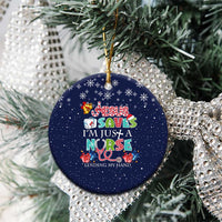 Nurse Life Jesus Christmas Ceramic Ornament Xmas Holiday Patterns - Wonder Print Shop