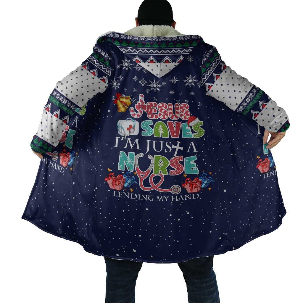 Nurse Life Jesus Christmas Cloak Xmas Holiday Patterns - Wonder Print Shop