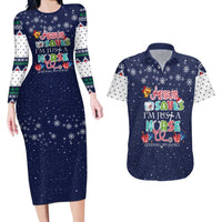 Nurse Life Jesus Christmas Couples Matching Long Sleeve Bodycon Dress and Hawaiian Shirt Xmas Holiday Patterns - Wonder Print Shop