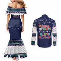 Nurse Life Jesus Christmas Couples Matching Mermaid Dress and Long Sleeve Button Shirt Xmas Holiday Patterns - Wonder Print Shop