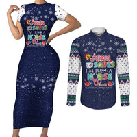 Nurse Life Jesus Christmas Couples Matching Short Sleeve Bodycon Dress and Long Sleeve Button Shirt Xmas Holiday Patterns - Wonder Print Shop