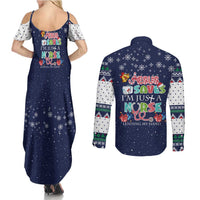 Nurse Life Jesus Christmas Couples Matching Summer Maxi Dress and Long Sleeve Button Shirt Xmas Holiday Patterns - Wonder Print Shop