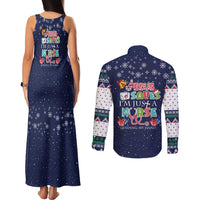 Nurse Life Jesus Christmas Couples Matching Tank Maxi Dress and Long Sleeve Button Shirt Xmas Holiday Patterns - Wonder Print Shop