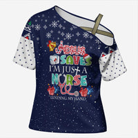 Nurse Life Jesus Christmas Cross Shoulder Shirt Xmas Holiday Patterns - Wonder Print Shop