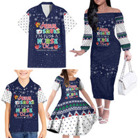 Nurse Life Jesus Christmas Family Matching Off The Shoulder Long Sleeve Dress and Hawaiian Shirt Xmas Holiday Patterns - Wonder Print Shop