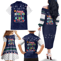 Nurse Life Jesus Christmas Family Matching Off The Shoulder Long Sleeve Dress and Hawaiian Shirt Xmas Holiday Patterns - Wonder Print Shop