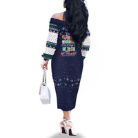 Nurse Life Jesus Christmas Family Matching Off The Shoulder Long Sleeve Dress and Hawaiian Shirt Xmas Holiday Patterns - Wonder Print Shop