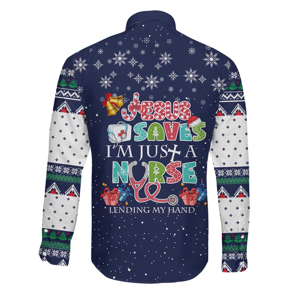 Nurse Life Jesus Christmas Family Matching Off Shoulder Maxi Dress and Hawaiian Shirt Xmas Holiday Patterns - Wonder Print Shop