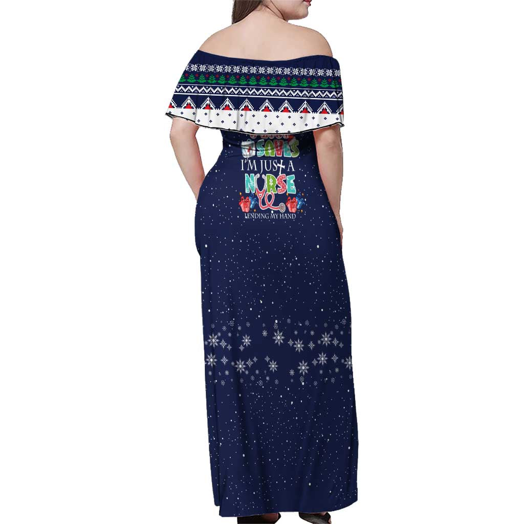Nurse Life Jesus Christmas Family Matching Off Shoulder Maxi Dress and Hawaiian Shirt Xmas Holiday Patterns - Wonder Print Shop