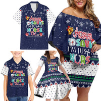 Nurse Life Jesus Christmas Family Matching Off Shoulder Short Dress and Hawaiian Shirt Xmas Holiday Patterns - Wonder Print Shop