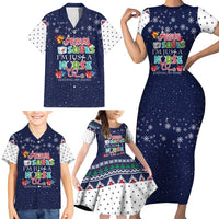 Nurse Life Jesus Christmas Family Matching Short Sleeve Bodycon Dress and Hawaiian Shirt Xmas Holiday Patterns - Wonder Print Shop