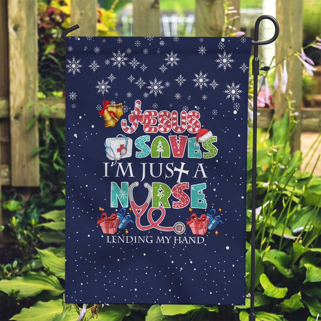 Nurse Life Jesus Christmas Garden Flag Xmas Holiday Patterns - Wonder Print Shop