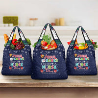 Nurse Life Jesus Christmas Grocery Bag Xmas Holiday Patterns - Wonder Print Shop
