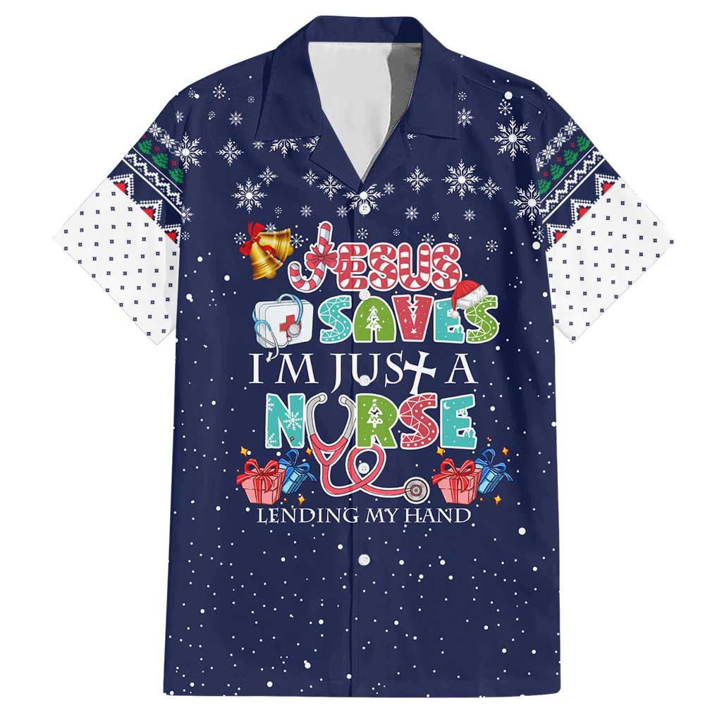 Nurse Life Jesus Christmas Hawaiian Shirt Xmas Holiday Patterns - Wonder Print Shop