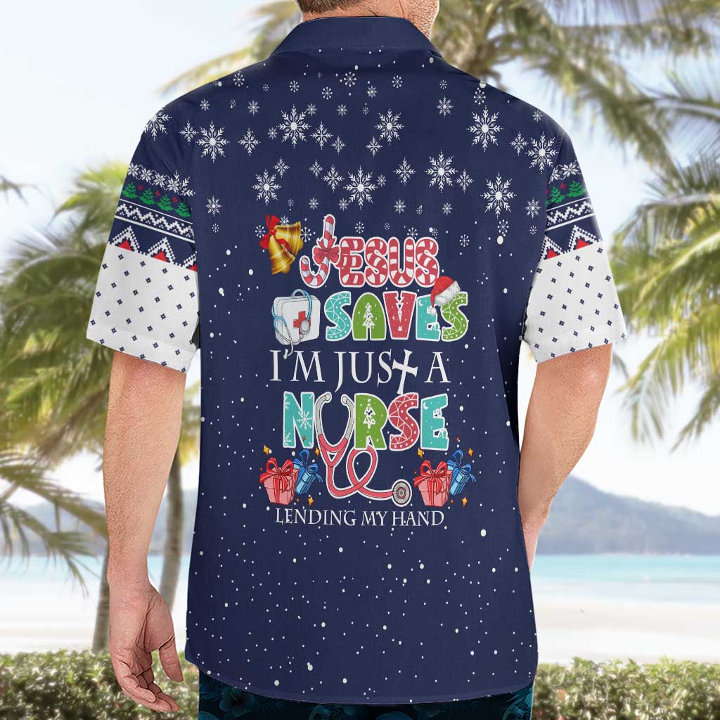 Nurse Life Jesus Christmas Hawaiian Shirt Xmas Holiday Patterns - Wonder Print Shop