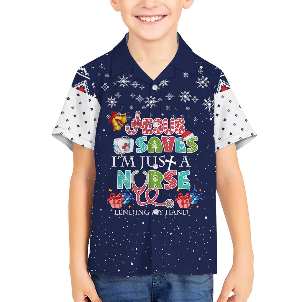 Nurse Life Jesus Christmas Kid Hawaiian Shirt Xmas Holiday Patterns - Wonder Print Shop