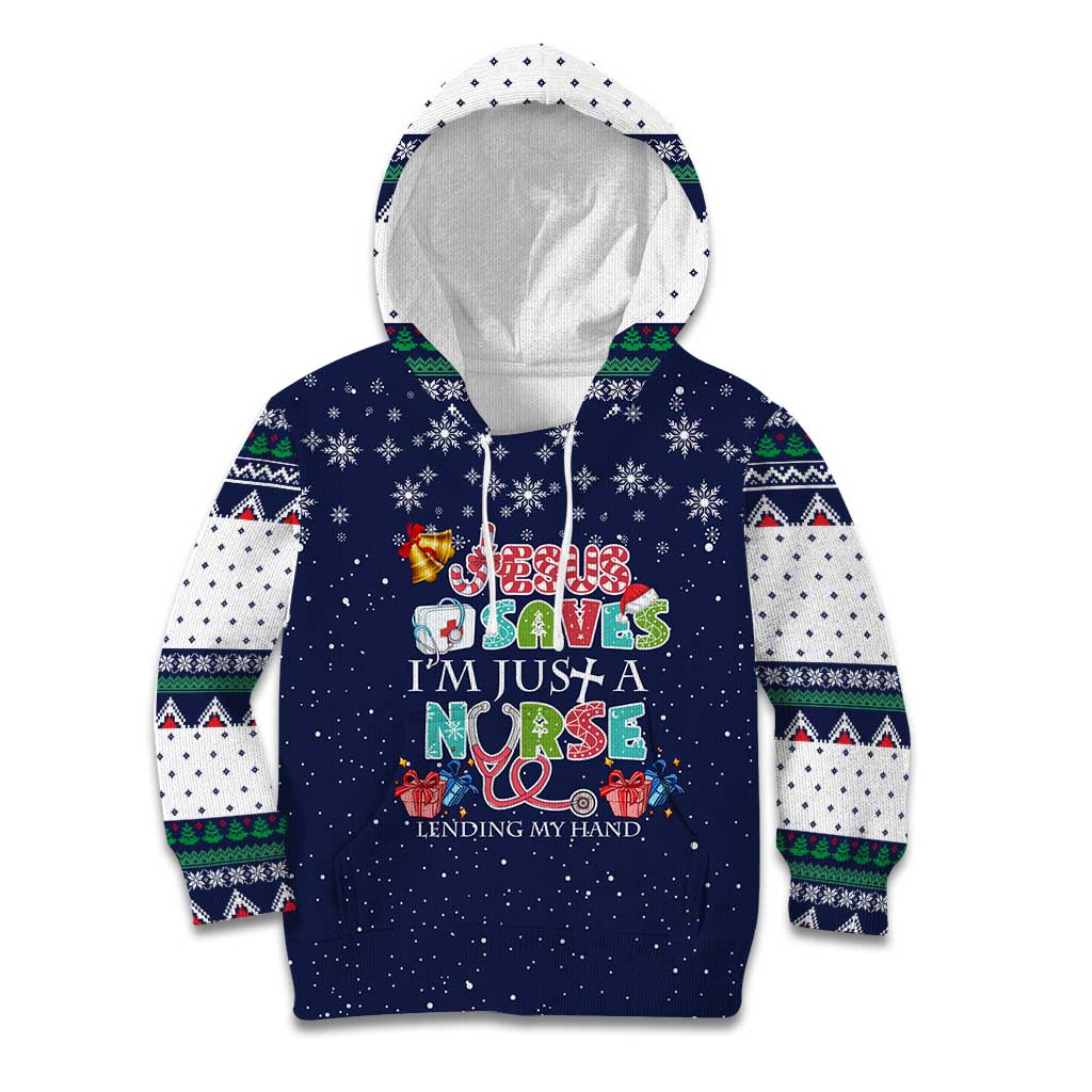 Nurse Life Jesus Christmas Kid Hoodie Xmas Holiday Patterns - Wonder Print Shop