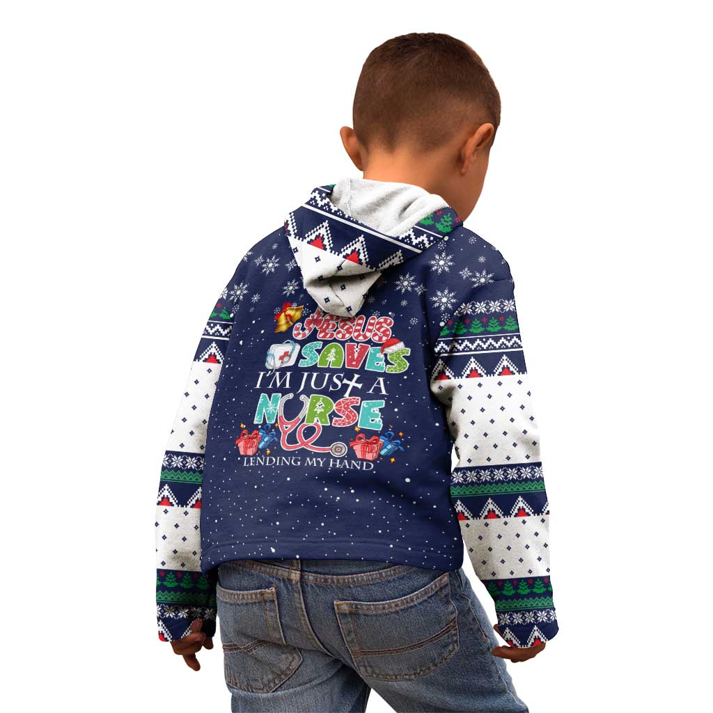 Nurse Life Jesus Christmas Kid Hoodie Xmas Holiday Patterns - Wonder Print Shop