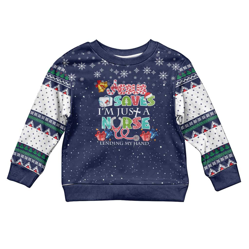 Nurse Life Jesus Christmas Kid Ugly Christmas Sweater Xmas Holiday Patterns - Wonder Print Shop
