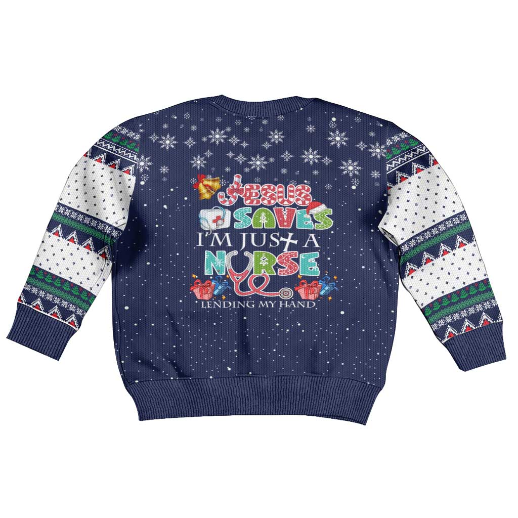 Nurse Life Jesus Christmas Kid Ugly Christmas Sweater Xmas Holiday Patterns - Wonder Print Shop