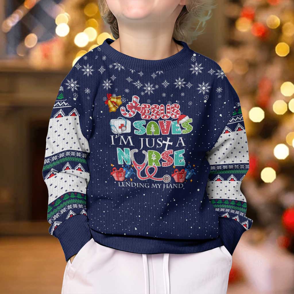 Nurse Life Jesus Christmas Kid Ugly Christmas Sweater Xmas Holiday Patterns - Wonder Print Shop
