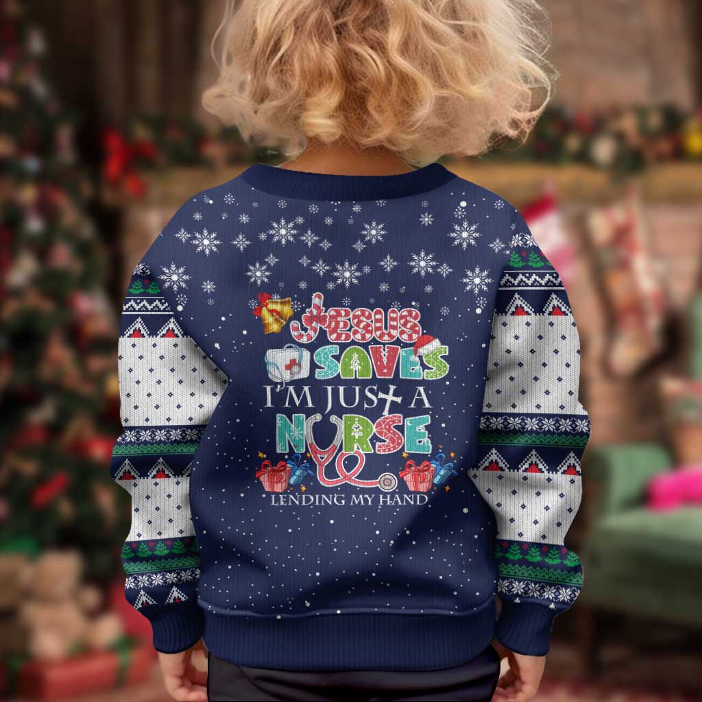 Nurse Life Jesus Christmas Kid Ugly Christmas Sweater Xmas Holiday Patterns - Wonder Print Shop