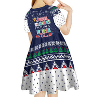 Nurse Life Jesus Christmas Kid Short Sleeve Dress Xmas Holiday Patterns - Wonder Print Shop