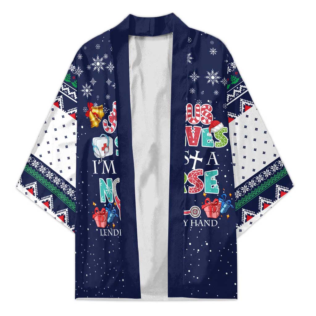 Nurse Life Jesus Christmas Kimono Xmas Holiday Patterns - Wonder Print Shop