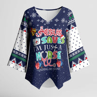 Nurse Life Jesus Christmas Kimono Sleeve Blouse Xmas Holiday Patterns - Wonder Print Shop