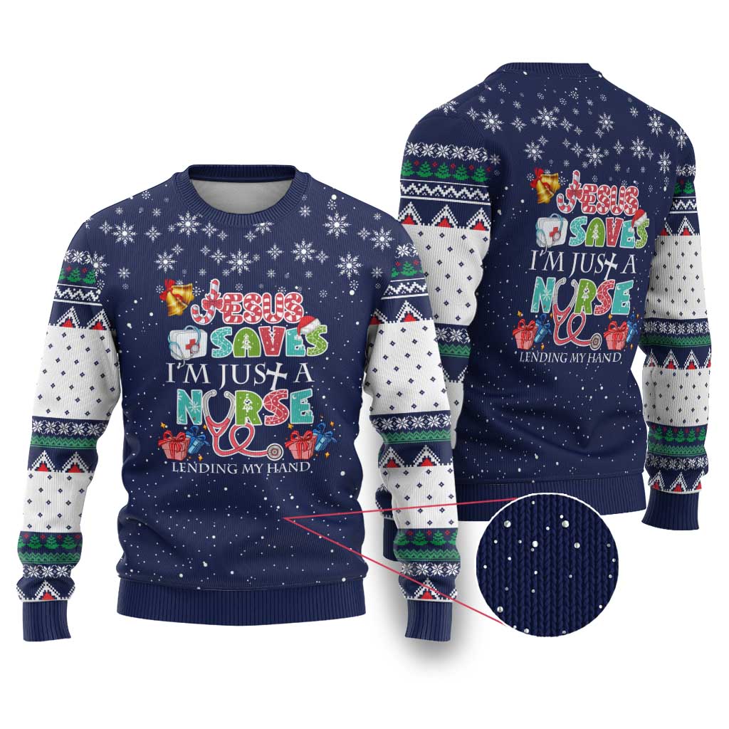 Nurse Life Jesus Christmas Ugly Christmas Sweater Xmas Holiday Patterns - Wonder Print Shop