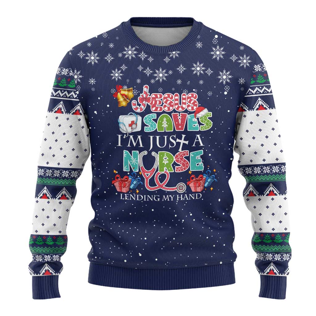 Nurse Life Jesus Christmas Ugly Christmas Sweater Xmas Holiday Patterns - Wonder Print Shop
