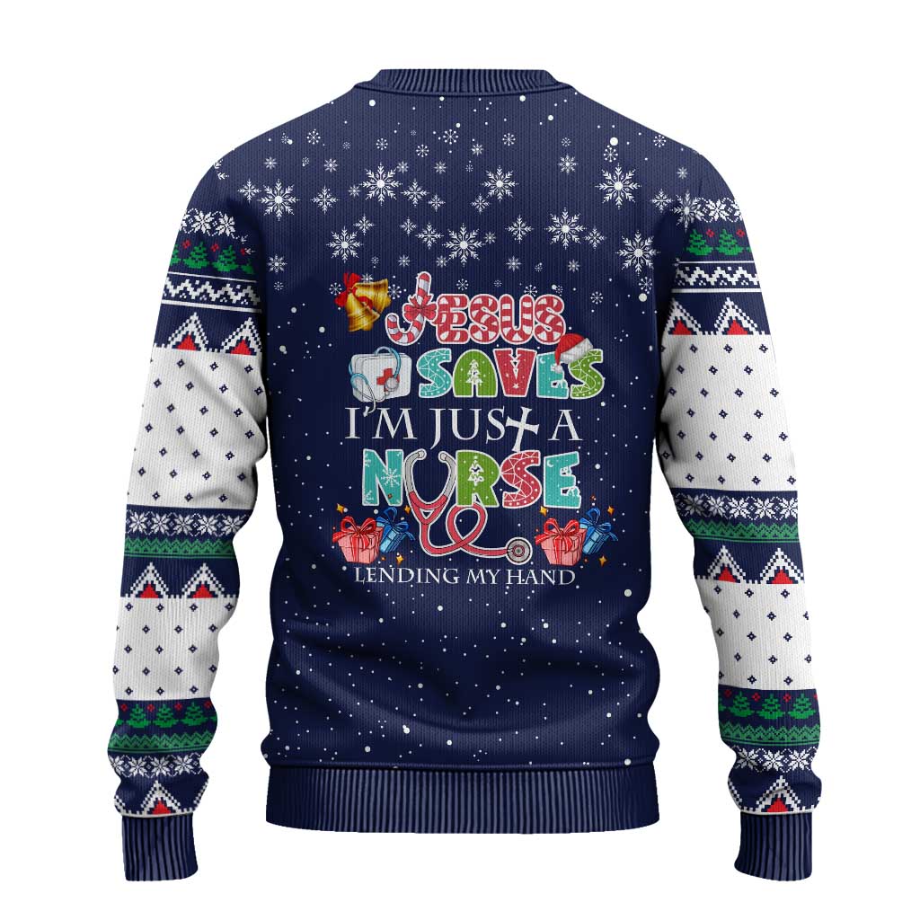 Nurse Life Jesus Christmas Ugly Christmas Sweater Xmas Holiday Patterns - Wonder Print Shop