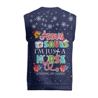 Nurse Life Jesus Christmas Knitted V-Neck Vest Xmas Holiday Patterns - Wonder Print Shop