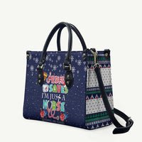 Nurse Life Jesus Christmas Leather Bag Xmas Holiday Patterns - Wonder Print Shop