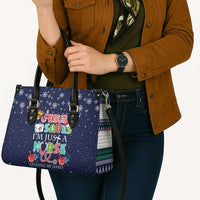 Nurse Life Jesus Christmas Leather Bag Xmas Holiday Patterns - Wonder Print Shop