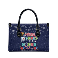 Nurse Life Jesus Christmas Leather Bag Xmas Holiday Patterns - Wonder Print Shop