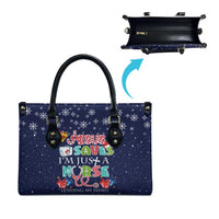 Nurse Life Jesus Christmas Leather Bag Xmas Holiday Patterns - Wonder Print Shop