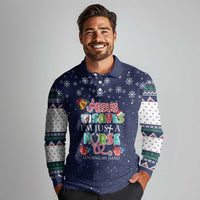 Nurse Life Jesus Christmas Long Sleeve Polo Shirt Xmas Holiday Patterns - Wonder Print Shop