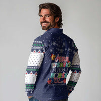 Nurse Life Jesus Christmas Long Sleeve Polo Shirt Xmas Holiday Patterns - Wonder Print Shop