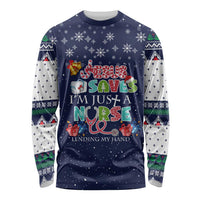 Nurse Life Jesus Christmas Long Sleeve Shirt Xmas Holiday Patterns - Wonder Print Shop