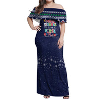 Nurse Life Jesus Christmas Off Shoulder Maxi Dress Xmas Holiday Patterns - Wonder Print Shop
