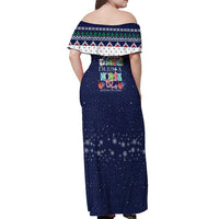 Nurse Life Jesus Christmas Off Shoulder Maxi Dress Xmas Holiday Patterns - Wonder Print Shop