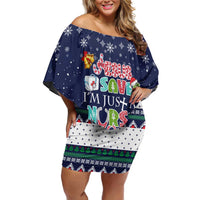 Nurse Life Jesus Christmas Off Shoulder Short Dress Xmas Holiday Patterns - Wonder Print Shop