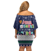Nurse Life Jesus Christmas Off Shoulder Short Dress Xmas Holiday Patterns - Wonder Print Shop