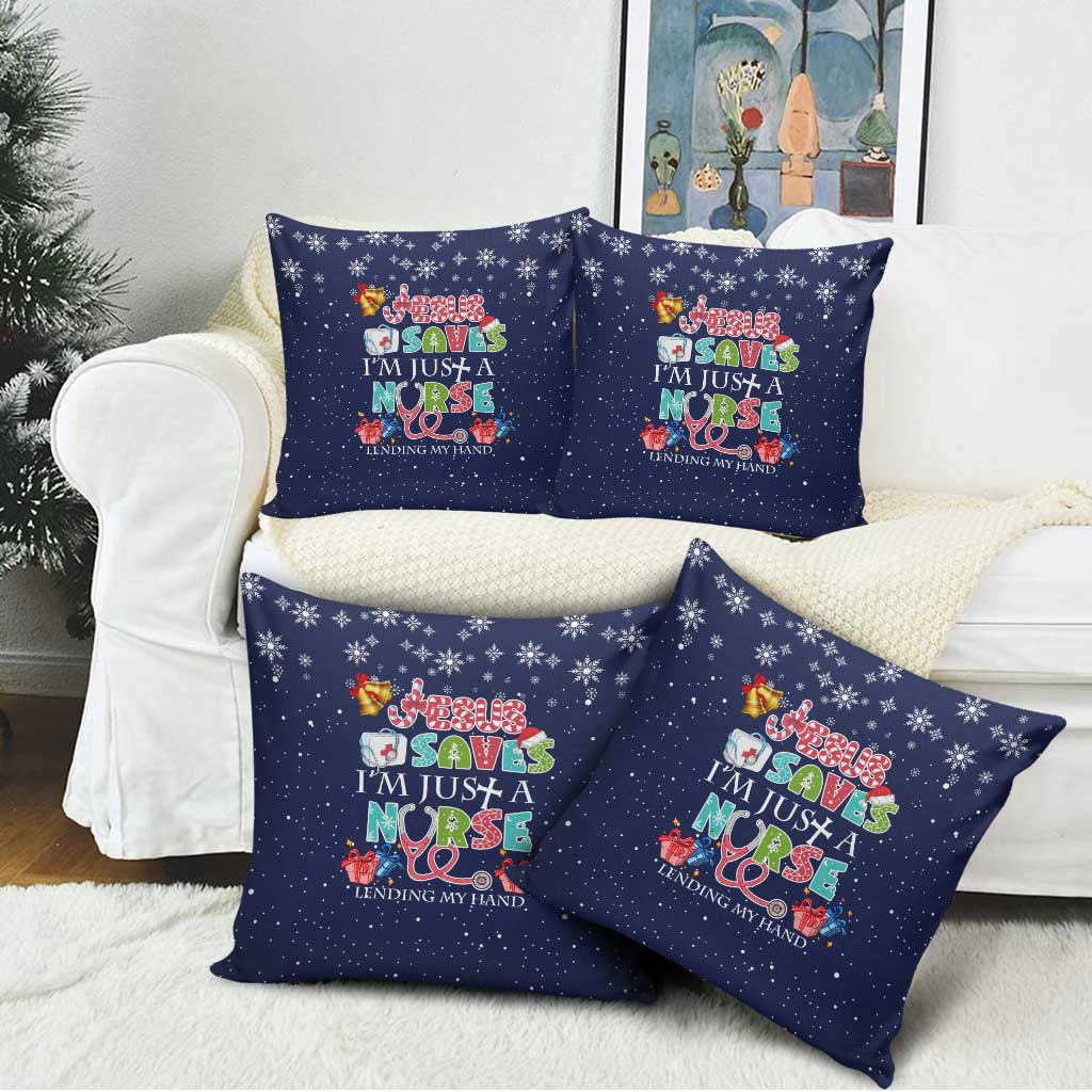 Nurse Life Jesus Christmas Pillow Cover Xmas Holiday Patterns - Wonder Print Shop