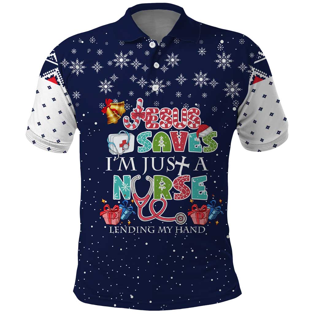 Nurse Life Jesus Christmas Polo Shirt Xmas Holiday Patterns - Wonder Print Shop