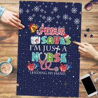 Nurse Life Jesus Christmas Puzzle Xmas Holiday Patterns - Wonder Print Shop